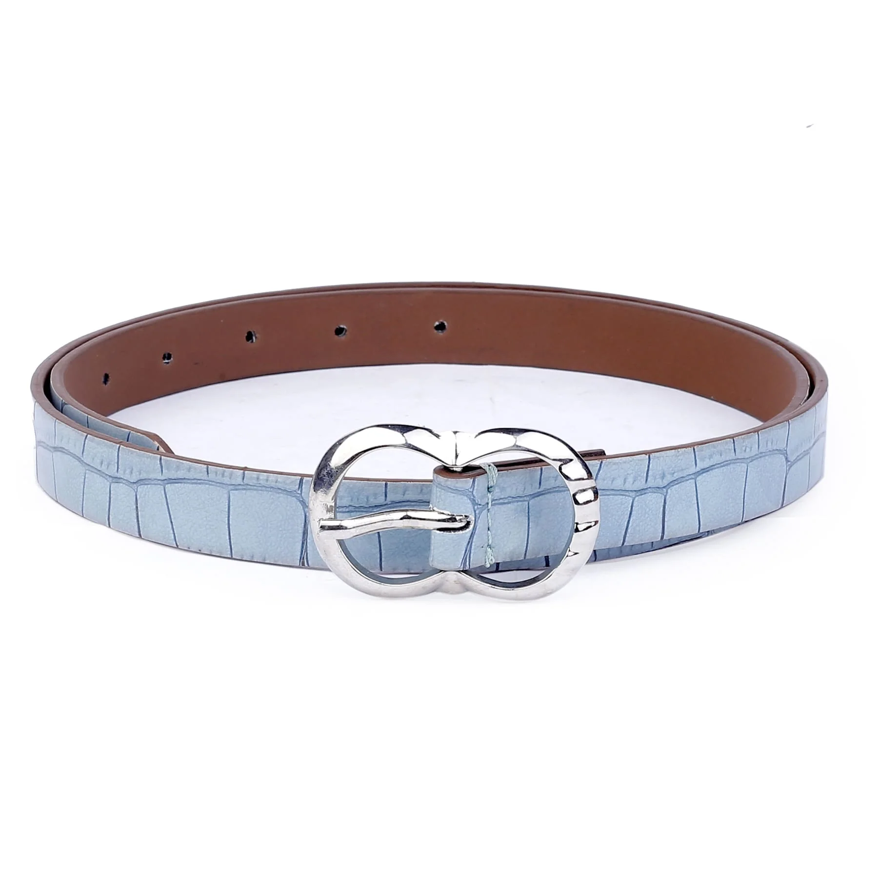 Bacca Bucci Women Leather Belts with Imported Nickle Free Buckle | Width : 20 MM | Croco Luster Belt - Image 17
