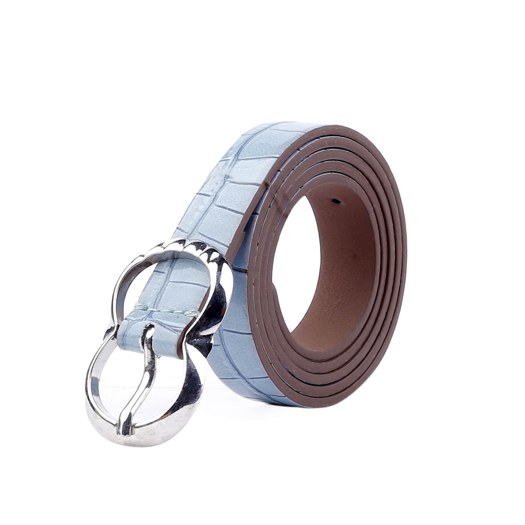 Bacca Bucci Women Leather Belts with Imported Nickle Free Buckle | Width : 20 MM | Croco Luster Belt - Image 2