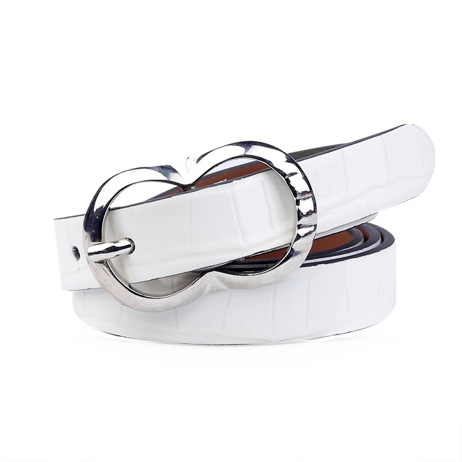 Bacca Bucci Women Leather Belts with Imported Nickle Free Buckle | Width : 20 MM | Croco Luster Belt - Image 25