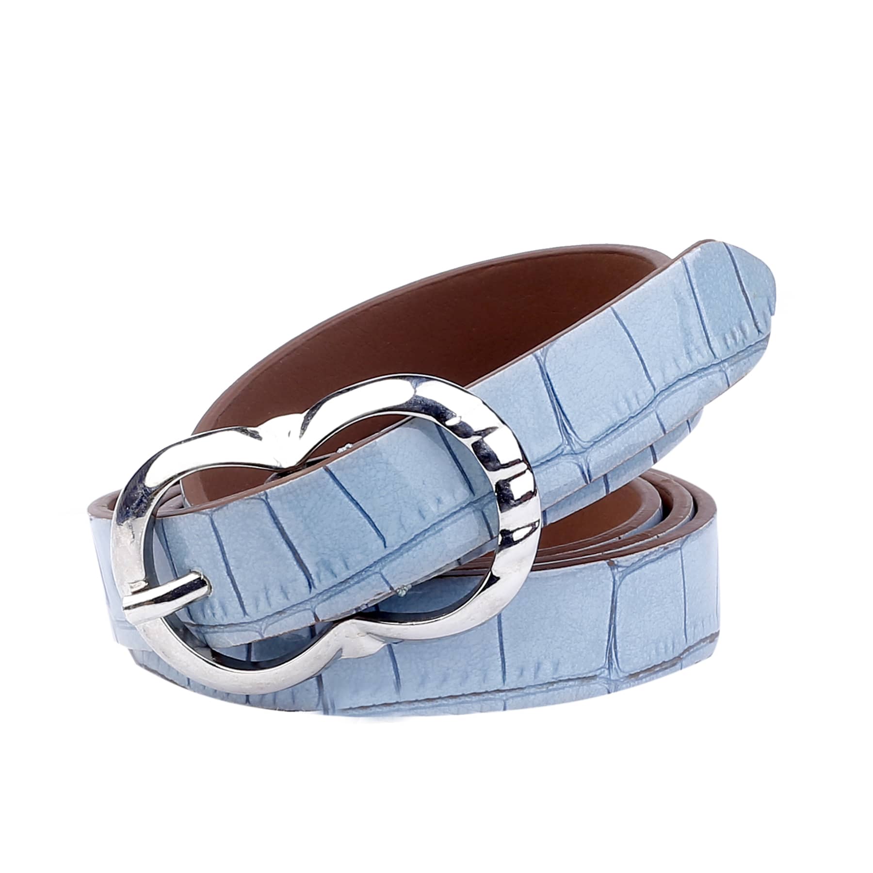 Bacca Bucci Women Leather Belts with Imported Nickle Free Buckle | Width : 20 MM | Croco Luster Belt - Image 13
