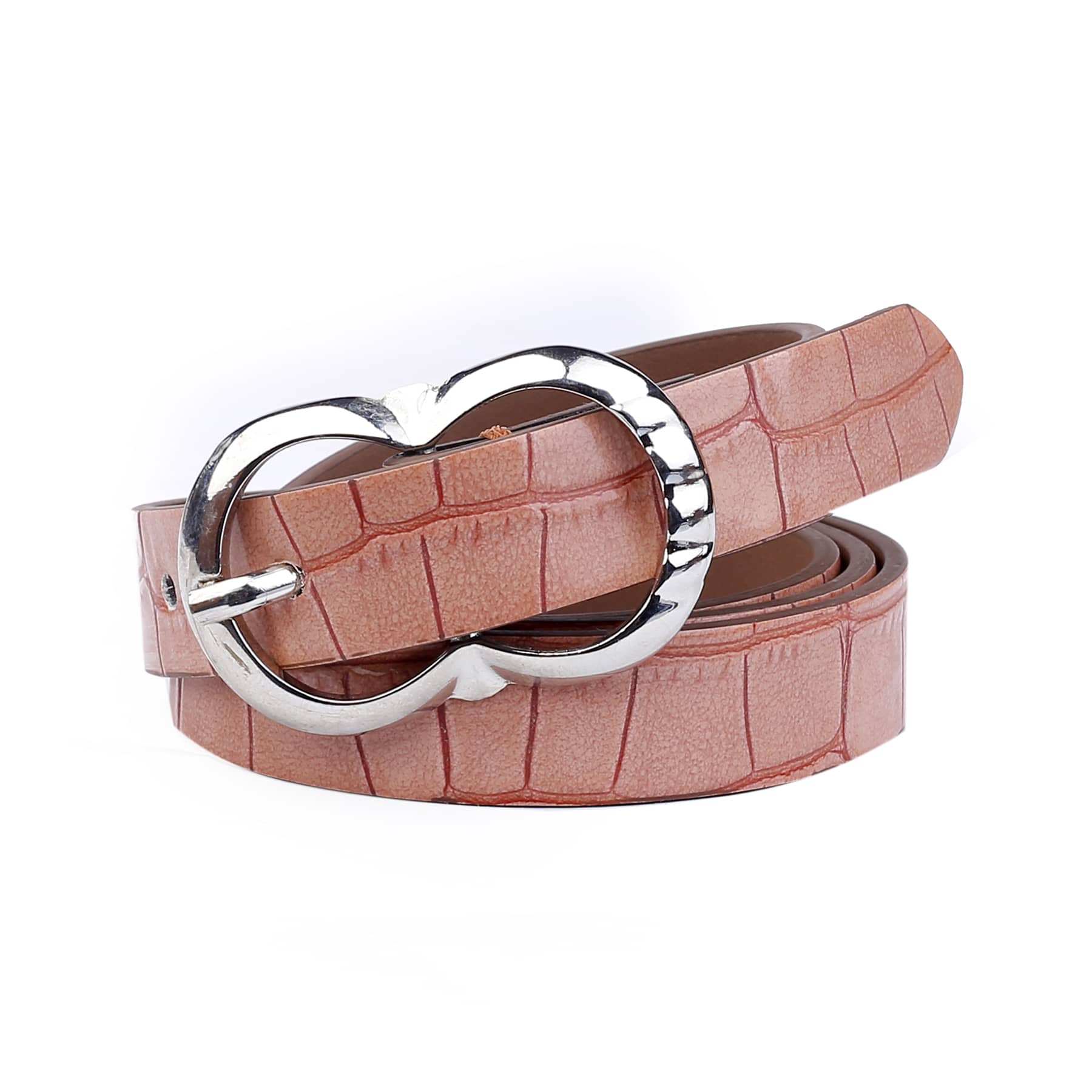 Bacca Bucci Women Leather Belts with Imported Nickle Free Buckle | Width : 20 MM | Croco Luster Belt - Image 25