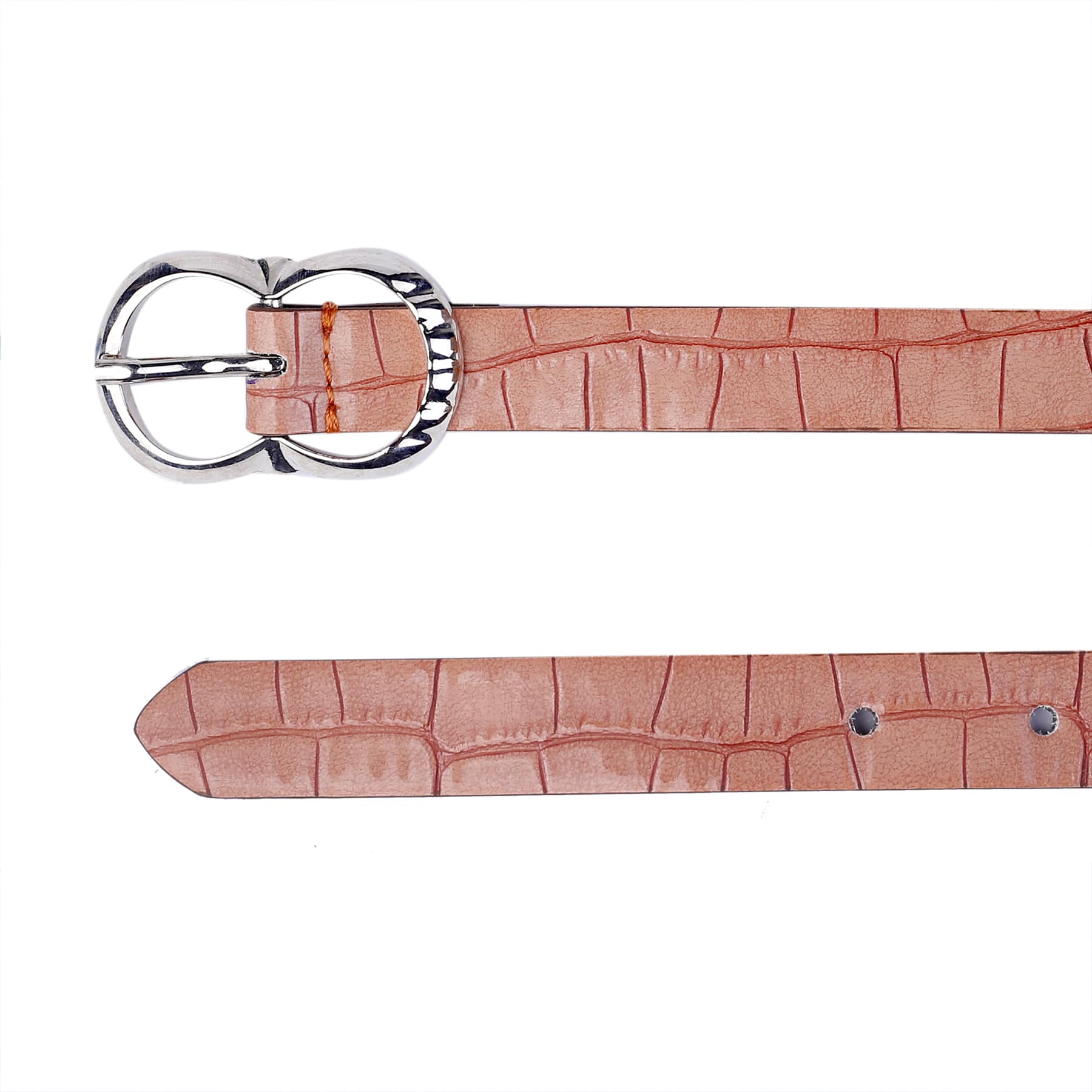 Bacca Bucci Women Leather Belts with Imported Nickle Free Buckle | Width : 20 MM | Croco Luster Belt - Image 28