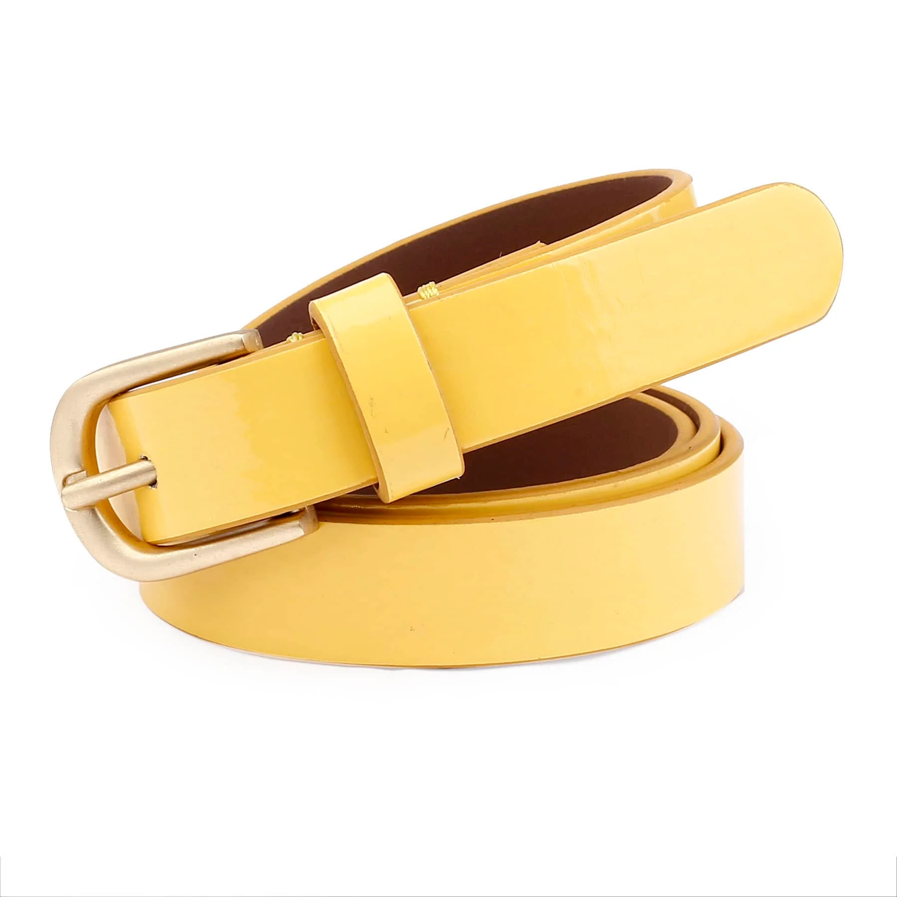 Bacca Bucci Women Leather Belts with Imported Nickle Free Buckle | Width : 20 MM | Solid Color Luster Finish Belt - Image 19