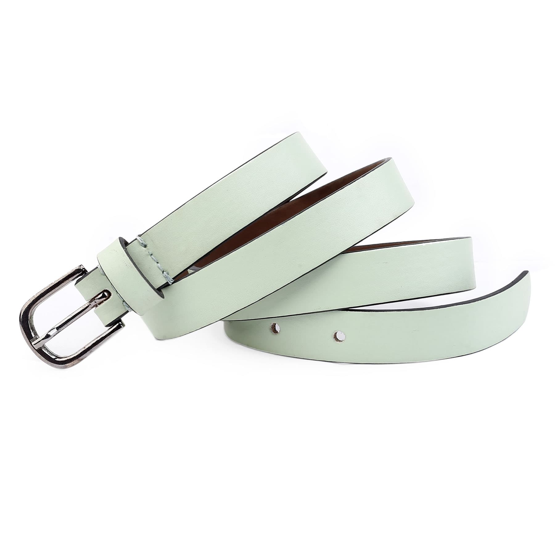 Bacca Bucci Women Leather Belts with Imported Nickle Free Buckle | Width : 20 MM | Solid Color Luster Finish Belt - Image 3