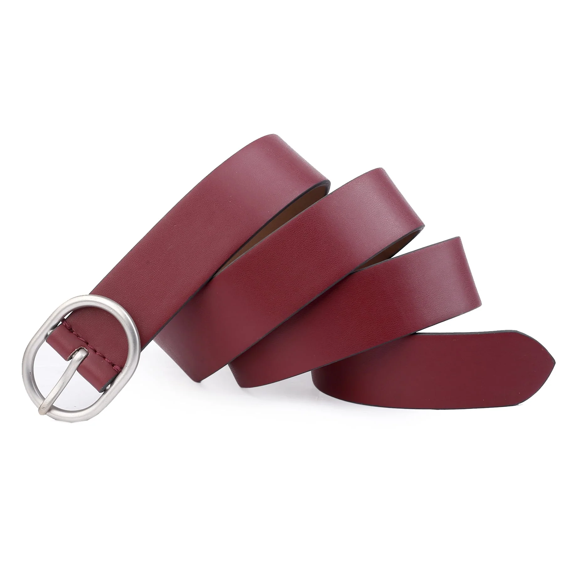 Bacca Bucci Women Leather Belts with Imported Nickle Free Buckle | Width : 30 MM | Solid Color Matt Luster Finish Belts - Image 3