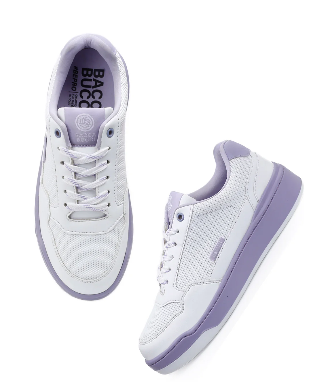 Bacca Bucci Women’s Vibe City Sneakers – Lavender and Blush Pink - Image 7