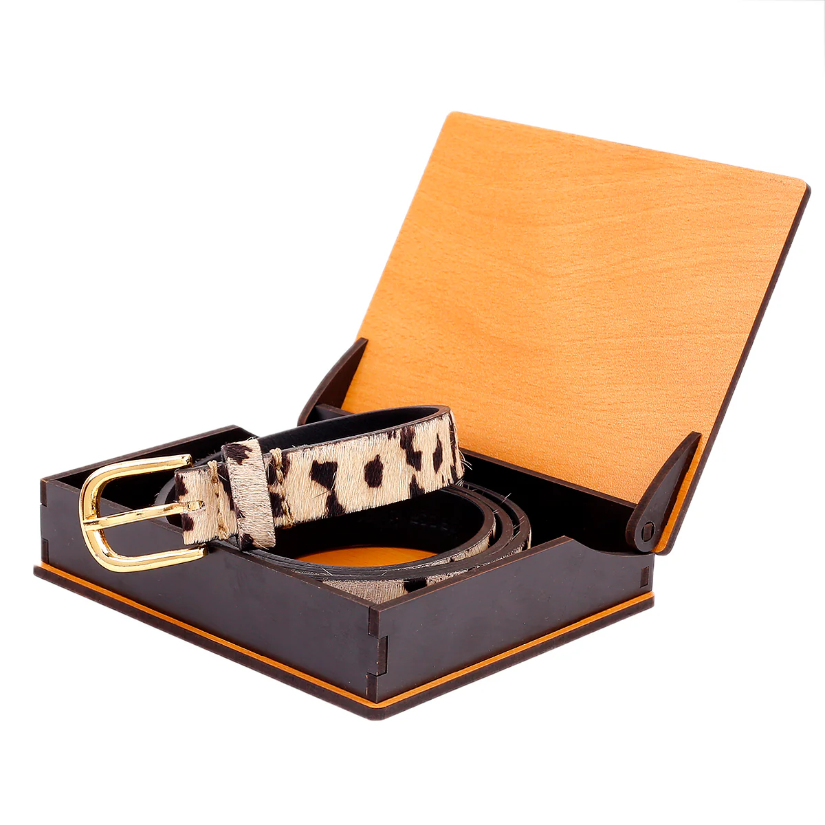 Bacca Bucci Women's Leopard Print Belt for Jeans Genuine Leather Belt - Image 6