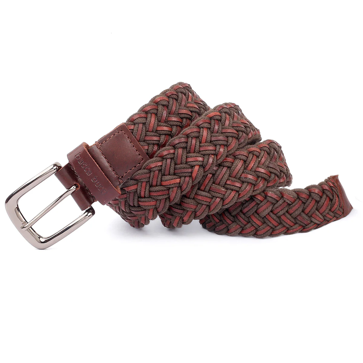 Bacca Bucci Woven leather and Cotton Elastic braided belt for men with Alloy buckle - Image 2