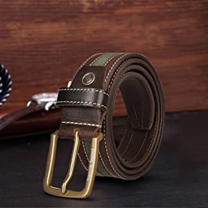 Bacca Bucci Genuine leather Casual Jeans belt 35 MM wide 4 MM thick - Image 6